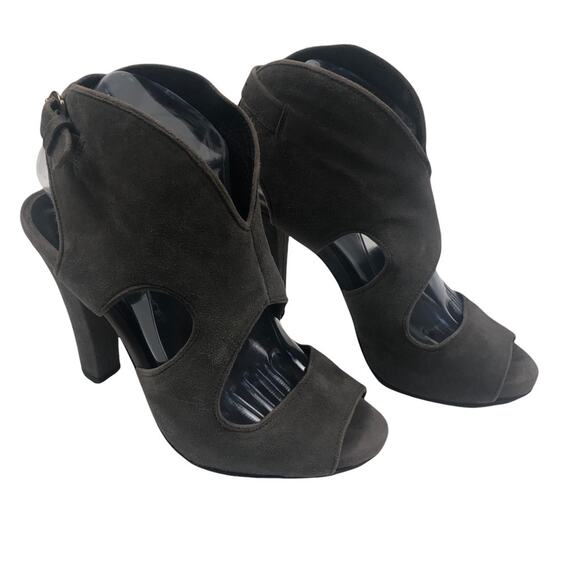 Rebecca Minkoff Gray Suede Slingback Sandals 8.5 - Picture 1 of 8